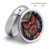 Round Pill Box Pill Box Exquisite Daily Pill Organizer Box with Mirror Portable Compact Medicine Holder for Vitamin, Cod Liver Oil, Supplement view 2