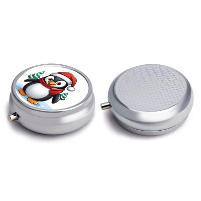 Round Pill Box Pill Box Exquisite Daily Pill Organizer Box with Mirror Portable Compact Medicine Holder for Vitamin, Cod Liver Oil, Supplement