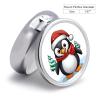 Round Pill Box Pill Box Exquisite Daily Pill Organizer Box with Mirror Portable Compact Medicine Holder for Vitamin, Cod Liver Oil, Supplement view 2