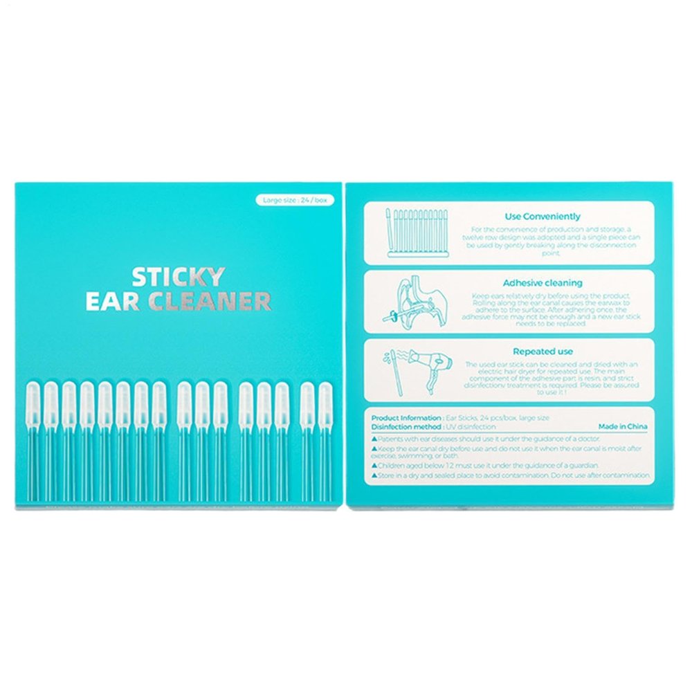 Ear Wax Remover 24 Pieces Comfortable Reusable Elastic