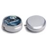 Round Pill Box Pill Box Exquisite Daily Pill Organizer Box with Mirror Portable Compact Medicine Holder for Vitamin, Cod Liver Oil, Supplement view 1