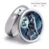Round Pill Box Pill Box Exquisite Daily Pill Organizer Box with Mirror Portable Compact Medicine Holder for Vitamin, Cod Liver Oil, Supplement view 2