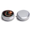 Round Pill Box Pill Box Exquisite Daily Pill Organizer Box with Mirror Portable Compact Medicine Holder for Vitamin, Cod Liver Oil, Supplement view 1