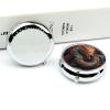 Round Pill Box Pill Box Exquisite Daily Pill Organizer Box with Mirror Portable Compact Medicine Holder for Vitamin, Cod Liver Oil, Supplement view 4