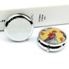 Round Pill Box Pill Box Exquisite Daily Pill Organizer Box with Mirror Portable Compact Medicine Holder for Vitamin, Cod Liver Oil, Supplement view 4