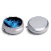 Round Pill Box Pill Box Exquisite Daily Pill Organizer Box with Mirror Portable Compact Medicine Holder for Vitamin, Cod Liver Oil, Supplement view 1