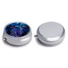 Round Pill Box Pill Box Exquisite Daily Pill Organizer Box with Mirror Portable Compact Medicine Holder for Vitamin, Cod Liver Oil, Supplement view 1