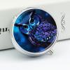 Round Pill Box Pill Box Exquisite Daily Pill Organizer Box with Mirror Portable Compact Medicine Holder for Vitamin, Cod Liver Oil, Supplement view 3