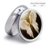 Round Pill Box Pill Box Exquisite Daily Pill Organizer Box with Mirror Portable Compact Medicine Holder for Vitamin, Cod Liver Oil, Supplement view 2