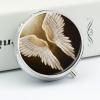 Round Pill Box Pill Box Exquisite Daily Pill Organizer Box with Mirror Portable Compact Medicine Holder for Vitamin, Cod Liver Oil, Supplement view 3