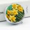 Round Pill Box Pill Box Exquisite Daily Pill Organizer Box with Mirror Portable Compact Medicine Holder for Vitamin, Cod Liver Oil, Supplement view 3