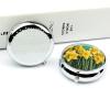 Round Pill Box Pill Box Exquisite Daily Pill Organizer Box with Mirror Portable Compact Medicine Holder for Vitamin, Cod Liver Oil, Supplement view 4