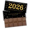 252 Pack Personalized Graduation Belgian Milk Chocolate Bars For Class Of 2026 Party Favors, Grad Goodie Bags, School Event Giveaways, Candy Gifts & More - Golden view 1