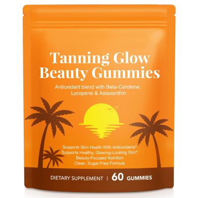 QZFICNJY Tanning Gummies with Astaxanthin for Women and Men, Sunless Tanning Gummies with Beta Carotene, Lycopene & Astaxanthin, Healthy Tanning Skin, Vegan & Sugar Free - 60 Count