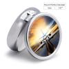 Round Pill Box Pill Box Exquisite Daily Pill Organizer Box with Mirror Portable Compact Medicine Holder for Vitamin, Cod Liver Oil, Supplement view 2