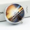 Round Pill Box Pill Box Exquisite Daily Pill Organizer Box with Mirror Portable Compact Medicine Holder for Vitamin, Cod Liver Oil, Supplement view 3