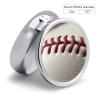 Round Pill Box Pill Box Exquisite Daily Pill Organizer Box with Mirror Portable Compact Medicine Holder for Vitamin, Cod Liver Oil, Supplement view 2