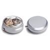 Round Pill Box Pill Box Exquisite Daily Pill Organizer Box with Mirror Portable Compact Medicine Holder for Vitamin, Cod Liver Oil, Supplement view 1
