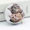 Round Pill Box Pill Box Exquisite Daily Pill Organizer Box with Mirror Portable Compact Medicine Holder for Vitamin, Cod Liver Oil, Supplement view 3