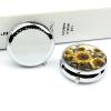 Round Pill Box Pill Box Exquisite Daily Pill Organizer Box with Mirror Portable Compact Medicine Holder for Vitamin, Cod Liver Oil, Supplement view 4
