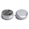 Round Pill Box Pill Box Exquisite Daily Pill Organizer Box with Mirror Portable Compact Medicine Holder for Vitamin, Cod Liver Oil, Supplement view 1