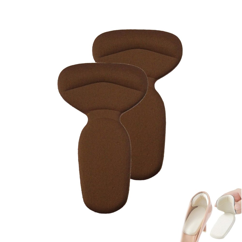 2026 Anti-Slip Heel Liners Soft Cushion Heel Protector Pads for Women Men Shoes, Improved Shoe Fit and Comfort, Self-Adhesive Heels Pads, for Boots & Oversized Shoes (Brown-2)