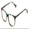 Calabria Avondale Rectangular Eyeglasses | Trendy Designer Acetate Frames for Women | Professional Eyewear with Reading Glasses | Magnification Strength +0.75 | Rainbow Teal Tortoise view 1