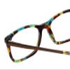 Calabria Avondale Rectangular Eyeglasses | Trendy Designer Acetate Frames for Women | Professional Eyewear with Reading Glasses | Magnification Strength +0.75 | Rainbow Teal Tortoise view 4