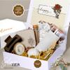 Personalized Happy Birthday Gift Set, Birthday Gifts for Women Unique, Birth Flower Month Tumbler for Self Care or Spa Gift for Her (HB3) (White, 3) Glam view 3