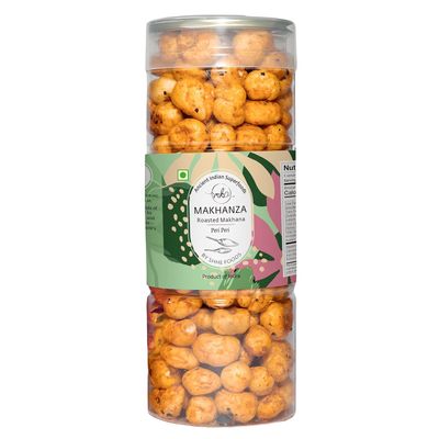 Premium Baked Makhana Multiple Flavours | Healthy Crunchy Fox Nuts | High-Protein, Low-Calorie Snack | Gluten-Free | Baked, Not Fried,(PERI- PERI) 90 Grams