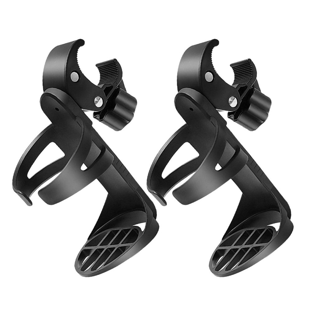 Tofficu Universal 2pcs Mobility Cup Holder for Wheelchair Walker and Stroller, Portable Bottle Cage Bracket Compatible with Crutches and Scooters for Outdoor Use and Daily Convenience