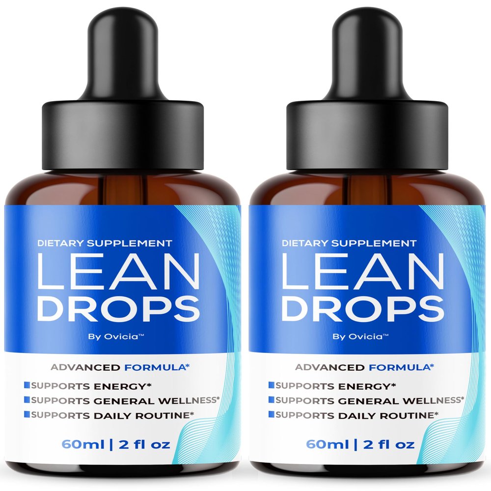 (2 Pack) Lean Drops - Lean Drops Liquid Advanced Formula Reviews, LeanDrops Daily Support Premium Formula Maximum Strength All Natural Ingredients Health and General Wellness, 2 Bottles for 2 Months