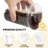100 Pack 16 oz Plastic Cups with Lids and Straws, Clear Disposable Plastic Cups, Heavy Duty Iced Coffee Cups with Leak-Resistant Lids, Cold Drink Cups for Smoothies, Juice, Soda & Party To Go view 4