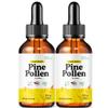 (2 Pack) Pine Pollen Liquid Drops with Advanced Maximum Strength, PinePollen Supplement For Overall Health & Wellness, Energy Support, Premium Wellness Formula Natural Ingredients Vitamins Gotas (4oz) view 1