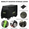 MKNQUVG Mobility Scooter Cover for Freerider USA Luggie Standard, 420D Waterproof Outdoor Electric Scooter Cover for 3/4 Wheel Scooters, All Weather Protection with Windproof Buckle,B view 3
