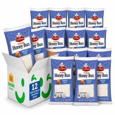 Cloverhill Jumbo Honey Bun White Iced Snack Cakes