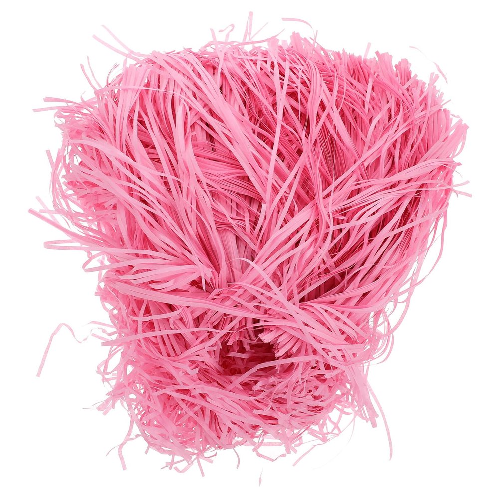 BUTIFULSIC Pink Crinkle Cut Shredded Paper Filler 200g Bag for Box and Basket Decoration, Protective Wrapping Paper Confetti for Craft Projects and Present Packaging