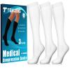 3 Pairs Medical Women Men Compression Socks Knee High 20-30 mmhg Graduated So ks Cool Pregnancy Maternity Travel New Mom Nurse Practitioner Gift after Birth First Time Mama Wife Expecting Giving Birth view 1