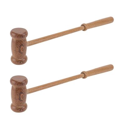 IWOWHERO Wooden Back Massage Hammer 2pcs Set Handheld Knocking Massage Tool for Self-myofascial Release and Muscle Relaxation at Home Or Office