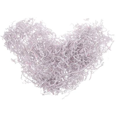 TOVINANNA Crinkle Paper Raffia Box Filler 100g Bag White Decorative Shredded Packaging for Wedding Bridesmaid Birthday Present Wrapping and Craft Supplies