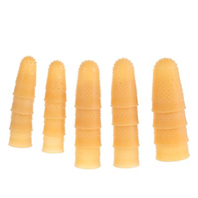 Alasum 20pcs Skin Color Rubber Finger Sleeves with Anti-Static, Wear-Resistant Silicone Finger Protectors for Industrial and Office Use