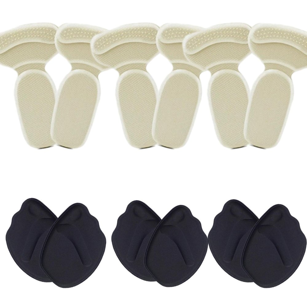 12 PCS Anti-Slip Heel Liners Soft Cushion Heel Protector Pads for Women Men Shoes,Ultra Soothing Heel Pads for Shoes,Shoe Inserts for Women (C)