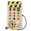 Activity Board for Seniors with Dementia 6-in-1 Wooden Sensory Panel with Toggle Switches, Lights, Rotating Knob, Metal Lock, Buttons, Audio Jack for Alzheimers, Occupational Therapy view 1