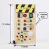Activity Board for Seniors with Dementia 6-in-1 Wooden Sensory Panel with Toggle Switches, Lights, Rotating Knob, Metal Lock, Buttons, Audio Jack for Alzheimers, Occupational Therapy view 2