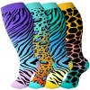 bropite 3/4 Pairs Plus Size Compression Socks for Women & Men 20-30 mmhg-Extra Wide Calf Support Socks for Medical,Running view 1