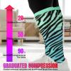 bropite 3/4 Pairs Plus Size Compression Socks for Women & Men 20-30 mmhg-Extra Wide Calf Support Socks for Medical,Running view 4