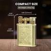 2-in-1 Permanent Match Lighter, Reusable, Retro-Style Lift-arm Kerosene Lighter, Perfect for Camping and Hiking.(2pcs Gold) view 2
