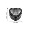 VINTORKY 10pcs Heart-shaped Candy Boxes Black Tin with Window 60x59x27mm for Wedding Party Favors Valentines Day Chocolate Packaging Containers view 2