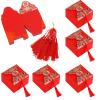 VILLFUL Chinese Style Wedding Candy Boxes Party Favor Boxes with Red Tassel 20pcs Paper Packaging for Chinese Banquet Wedding Celebration view 1