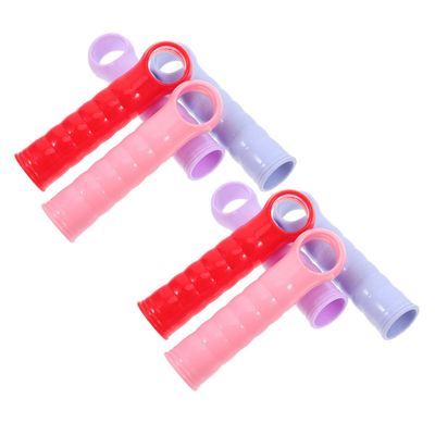 Ciieeo 8pcs Mop Handle End Caps and Dustpan Broom Handle Grip Replacement 22mm for Floor Cleaning Multipurpose Red Purple Blue Pink Set